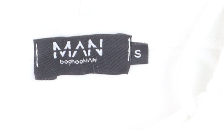 boohooMAN Men’s White Rocky IV Pullover Hoodie Size S