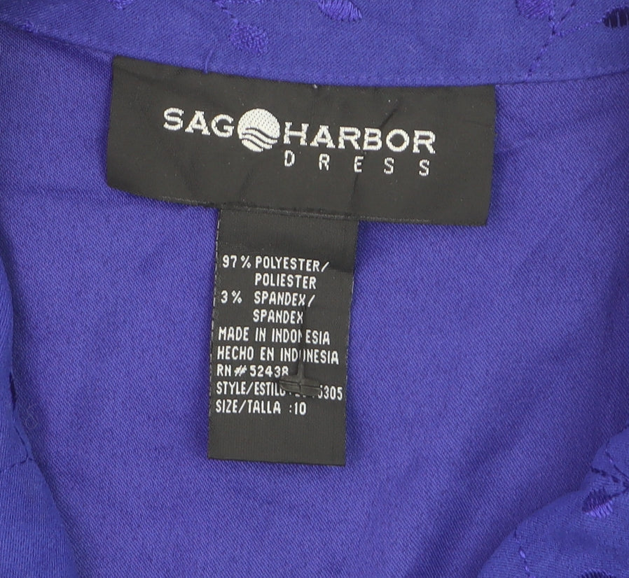 Sag Harbor Women Purple Size 14 Regular Blazer Jacket