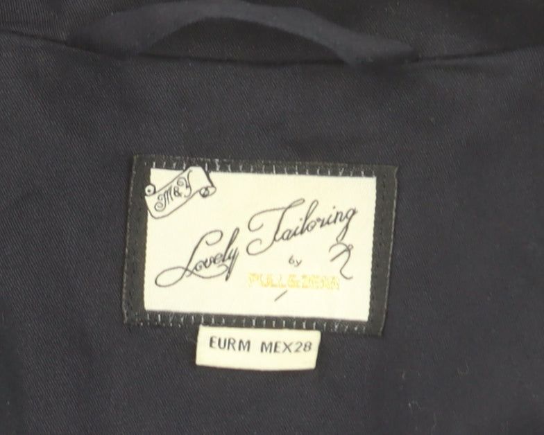 Pull&Bear Women's Navy Blue Slim Fit Blazer Size 10 Single Breasted