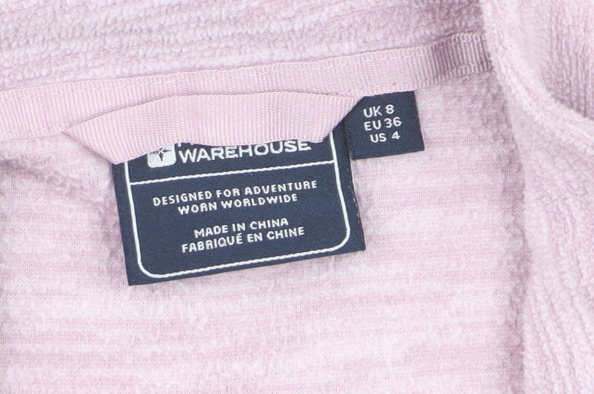 Mountain Warehouse Women Pink Full Zip Fleece Jacket UK 8