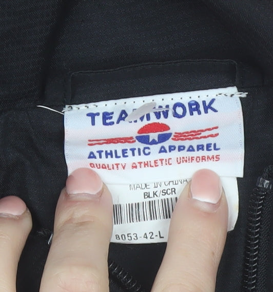 Teamwork Athletic Apparel Men’s Black Red Windbreaker Jacket L