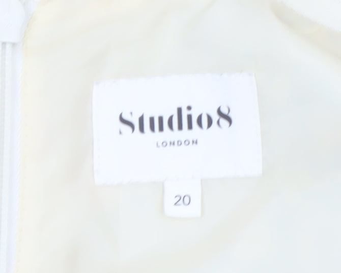Studio 8 Women’s Multicoloured Floral A-Line Sleeveless Dress Size 20