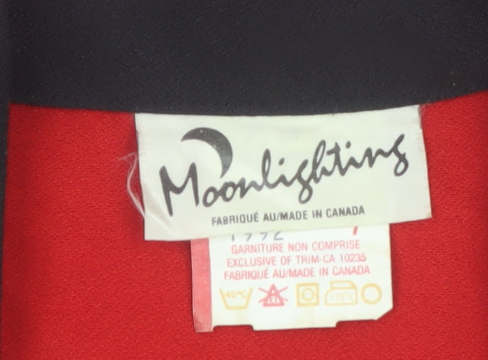 Moonlighting Women’s Red Double-Breasted Suit Jacket Size 10 Classic Fit