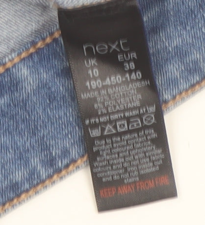 Next Women's Blue Denim Jacket Size 10 Classic Casual