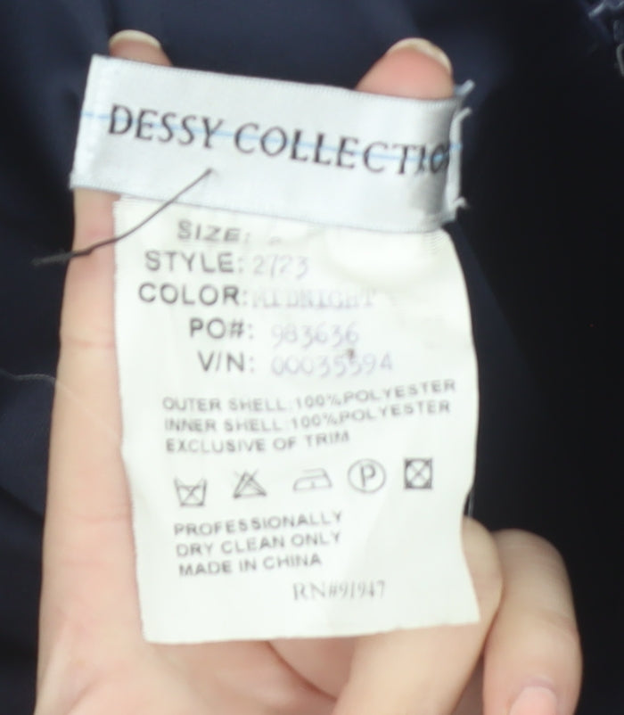 Dessy Collection Women's Blue Strapless Long Formal Dress Size 10