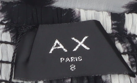 AX Paris Women’s Black Zebra Print Beaded Maxi Dress Size 8