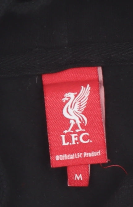 LFC Mens Black Pullover Hoodie Medium Football Club Sweatshirt