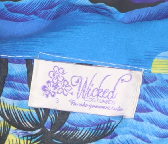 Wicked Costumes Men's Blue Hawaiian Button-Up Shirt Size S
