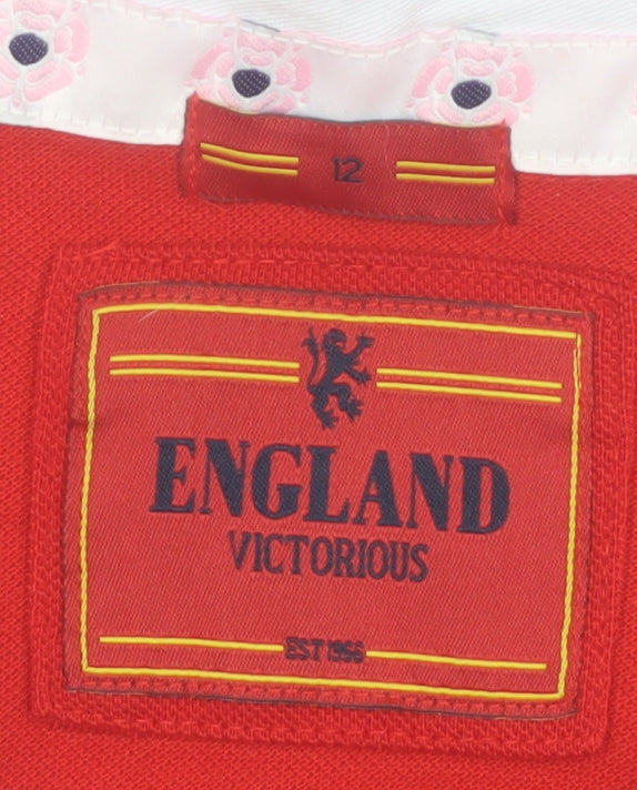 England Victorious Womens Multicoloured Polo Shirt Size 12