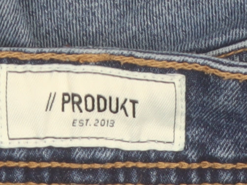 PRODUKT Men's Blue Slim Fit Straight Denim Jeans W32 L34