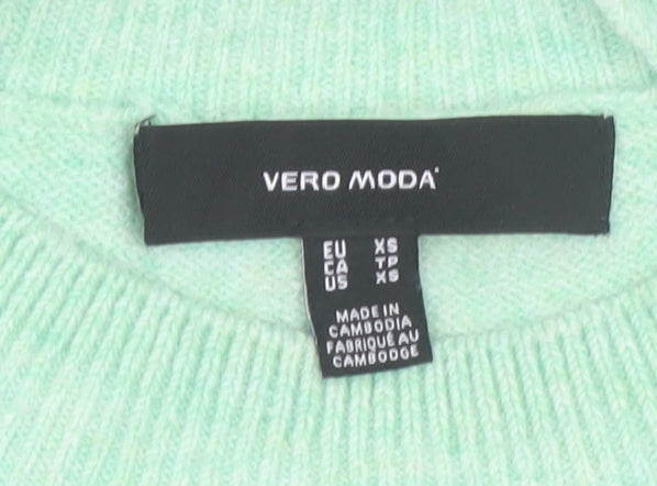 Vero Moda Women’s Green Crew Neck Knit Jumper XS