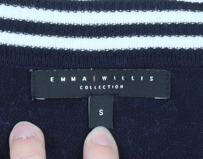 Emma Willis Women’s Black Short Sleeve Crew Neck Knit Jumper S