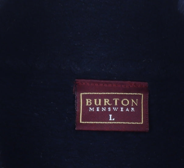 Burton Menswear Men's Blue Roll Neck Pullover Jumper Size L