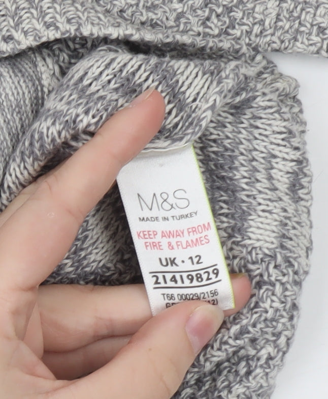 Marks & Spencer Women’s Grey Full Zip Knit Cardigan Size 12