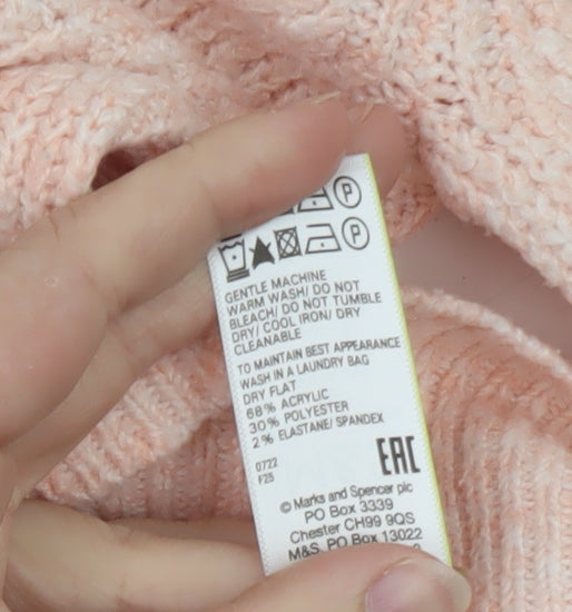 Marks & Spencer Womens Pink Knit Pullover Jumper Medium