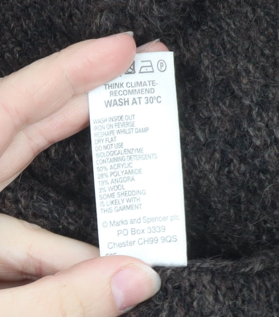 Marks & Spencer Women's Brown Collared Cardigan UK 14