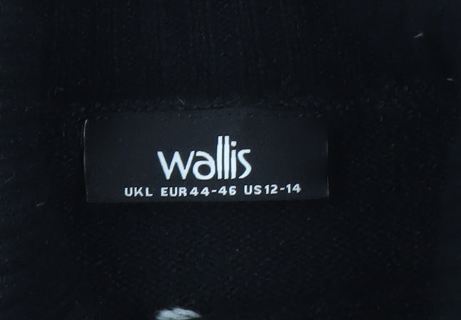 Wallis Womens Black Roll Neck Long Sleeve Jumper Size L