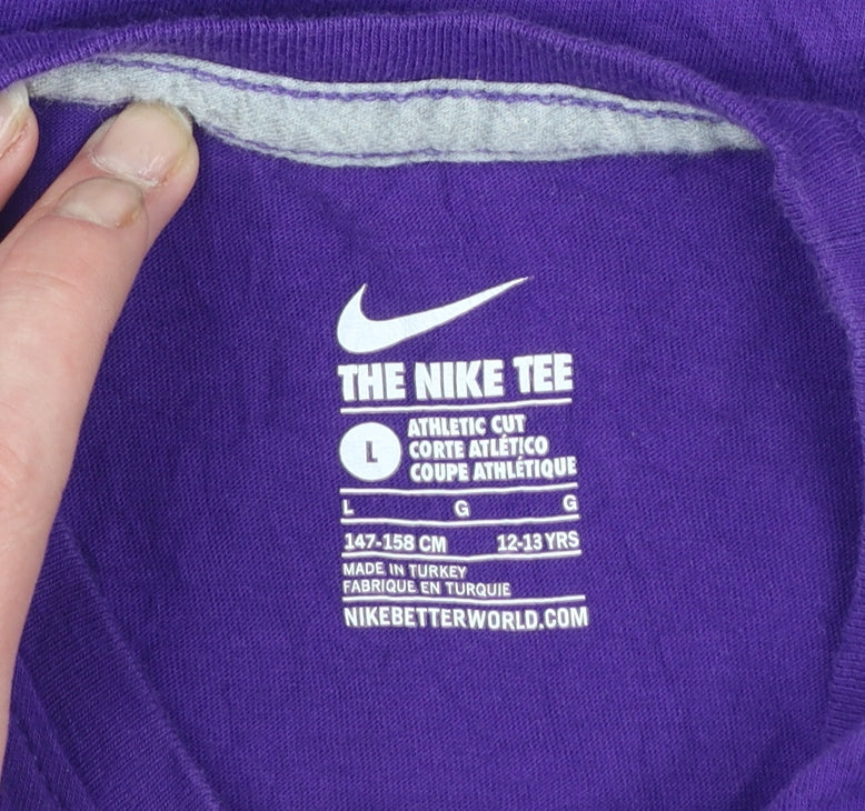Nike Boys Purple Air Sickness Graphic Athletic T-Shirt 12-13 Years