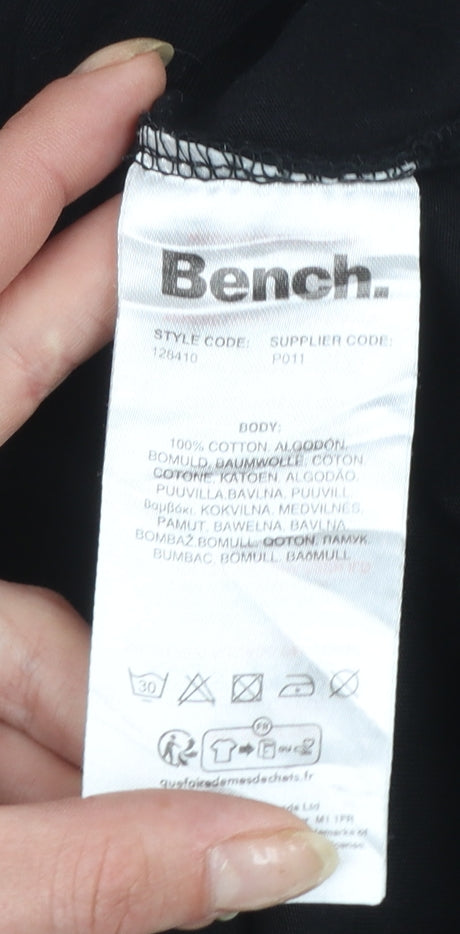 Bench Teens Black Cotton Crew Neck Short Sleeve T-Shirt 13 Years