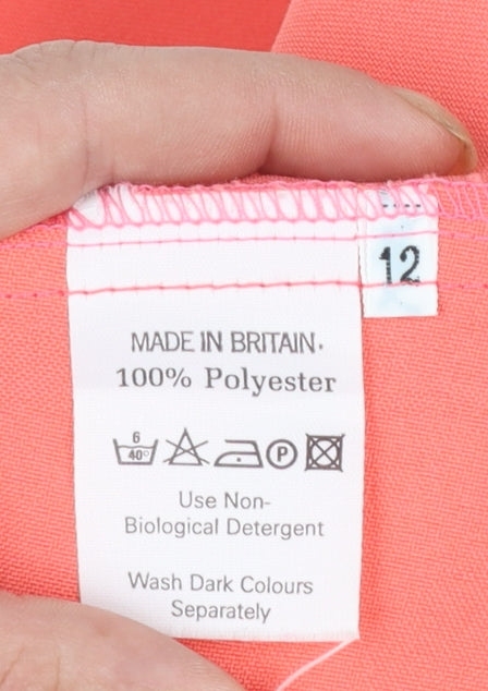Park Lane at Leonella Womens Pink Size 12 Short Sleeve Suit Top