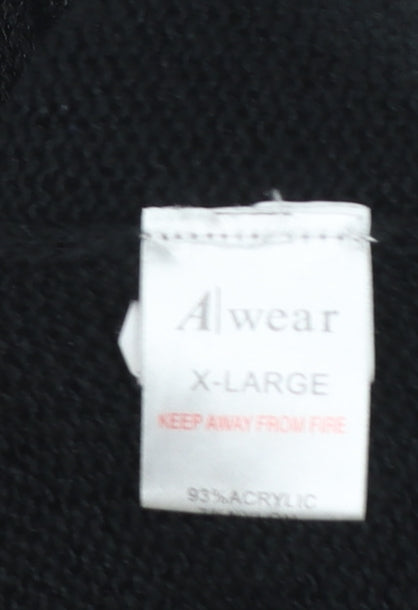 A|wear Women’s Black Sleeveless Scoop Neck Knit Pullover Jumper XL