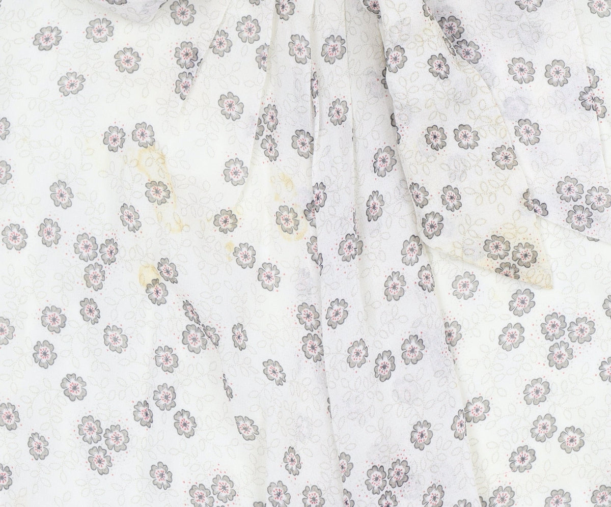 Ted Baker Women Ivory Floral Bow A-Line Silk Skirt Size 10