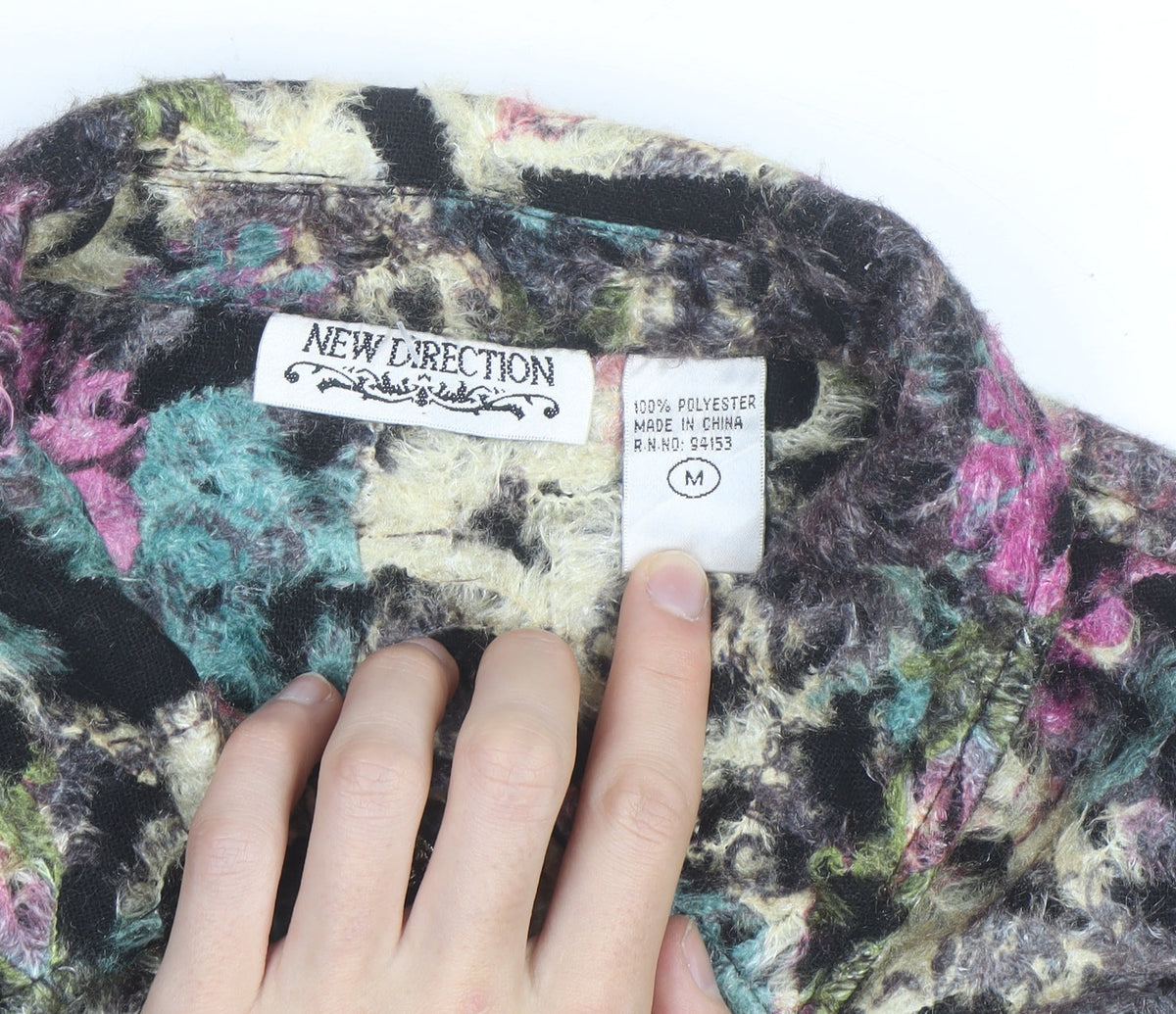 New Direction Women Multicoloured Floral Button Jacket Size M