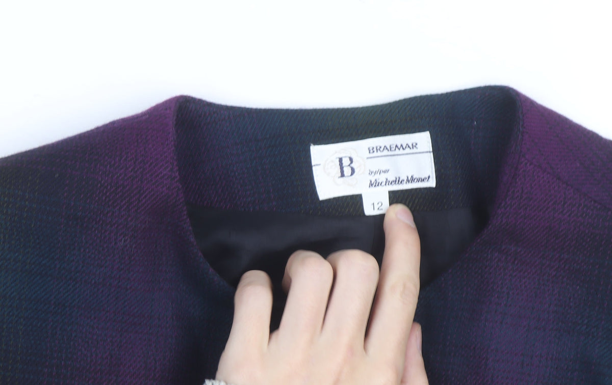 Braemar by Michelle Monet Women's Multicoloured Size 12 Wool Blazer Jacket