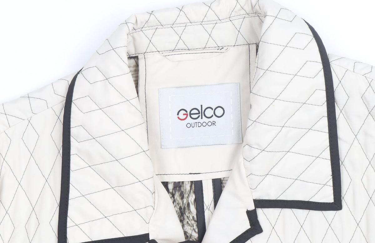 Gelco Outdoor Women’s Ivory Quilted Mid-Length Jacket Size 14