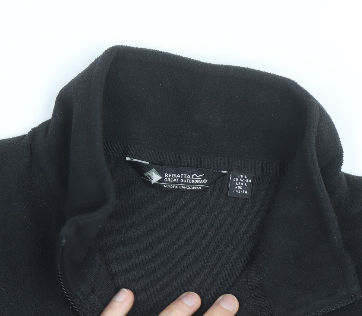 Regatta Men’s Black Fleece 1/4 Zip Pullover Sweatshirt Size L