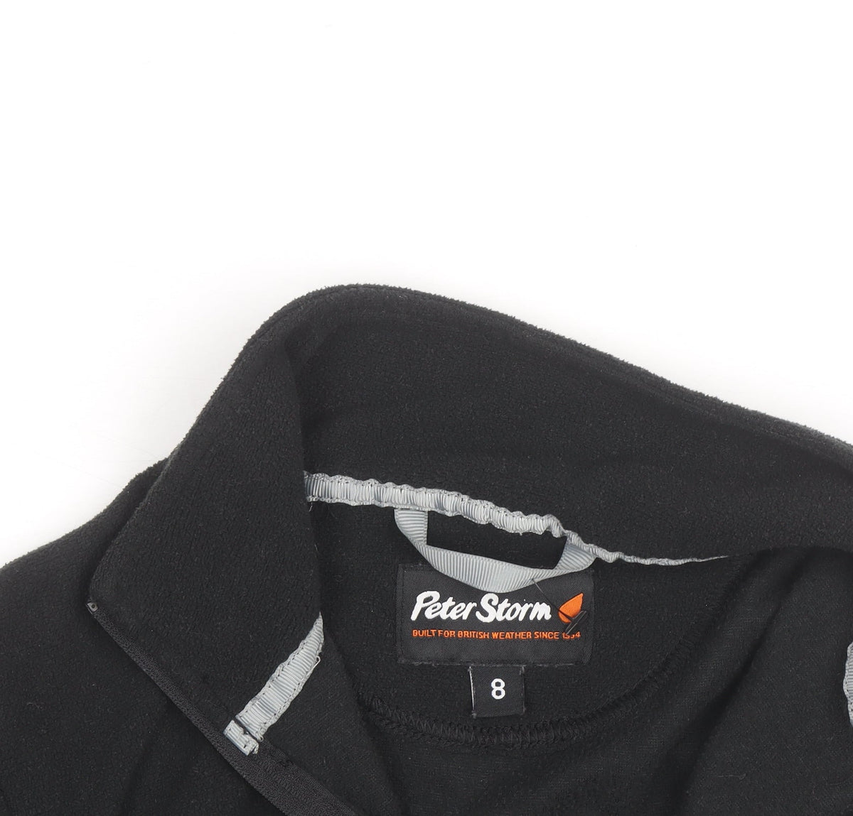 Peter Storm Women’s Black Fleece 1/2 Zip Pullover Sweatshirt Size 8