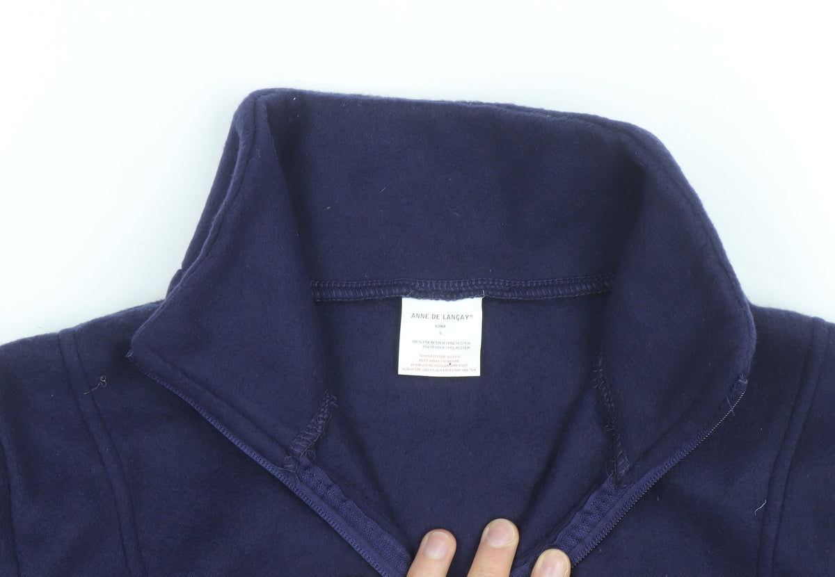 Anne de Lançay Men's Blue Full Zip Fleece Active Jacket Medium