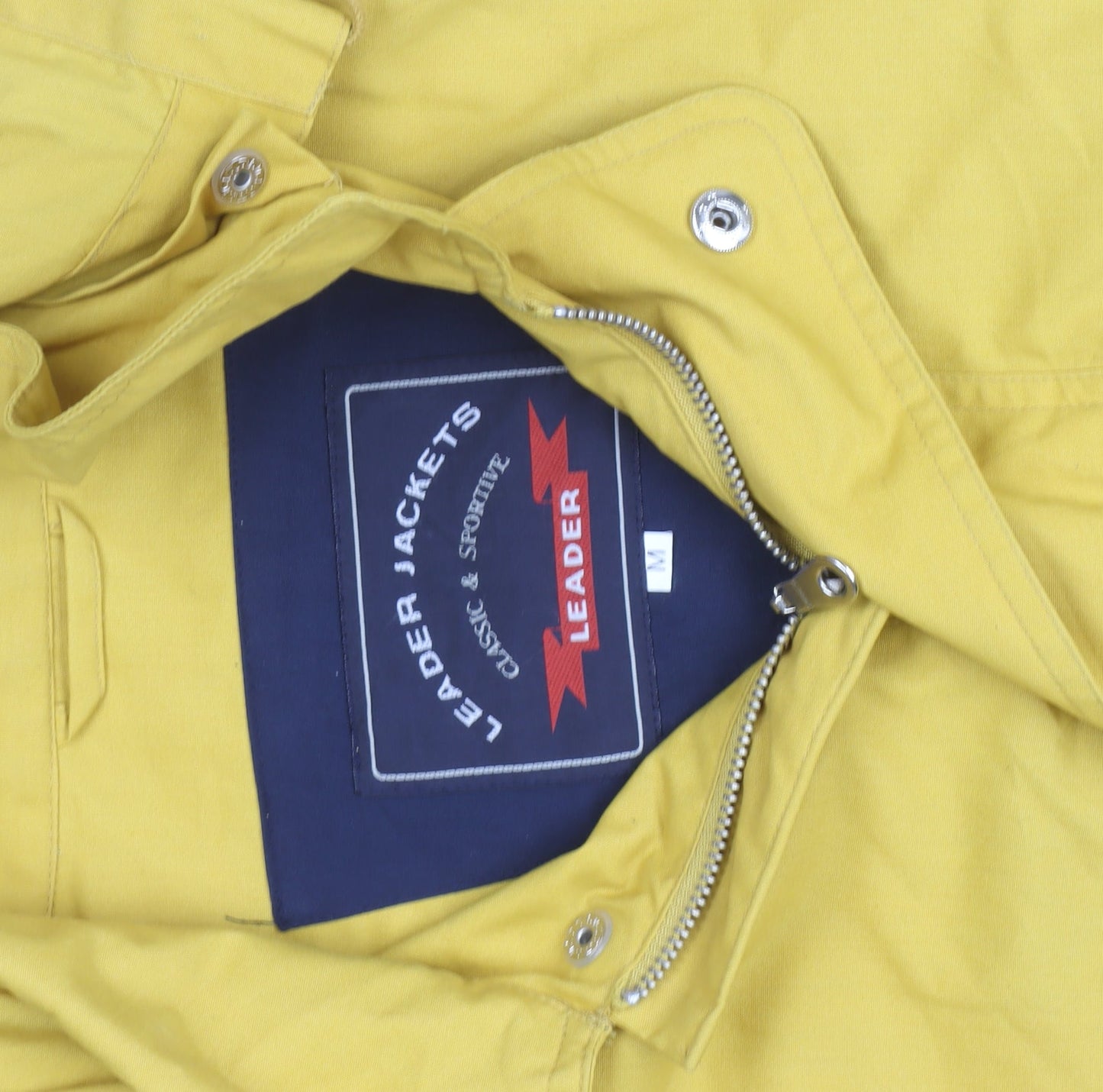 Leader Jackets Men's Yellow Hooded Waterproof Rain Coat Jacket M
