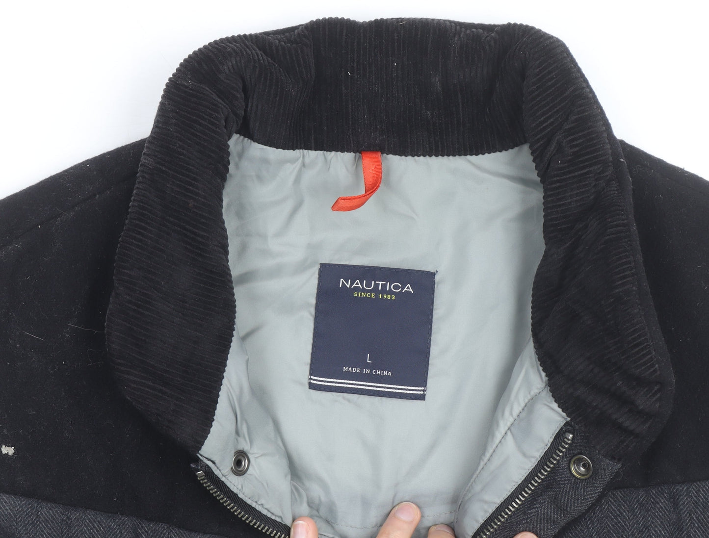 Nautica Men's Grey Wool Blend Padded Waistcoat Lined Bodywarmer Size L