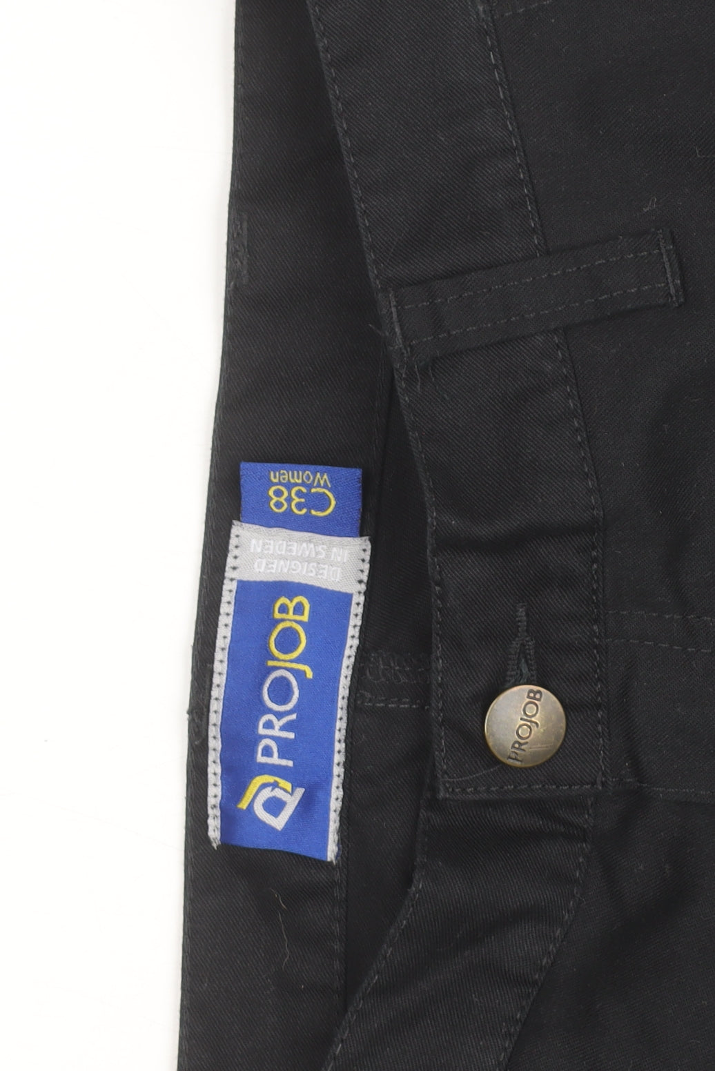 ProJob Men's Black Cargo Workwear Trousers Size M Regular Fit