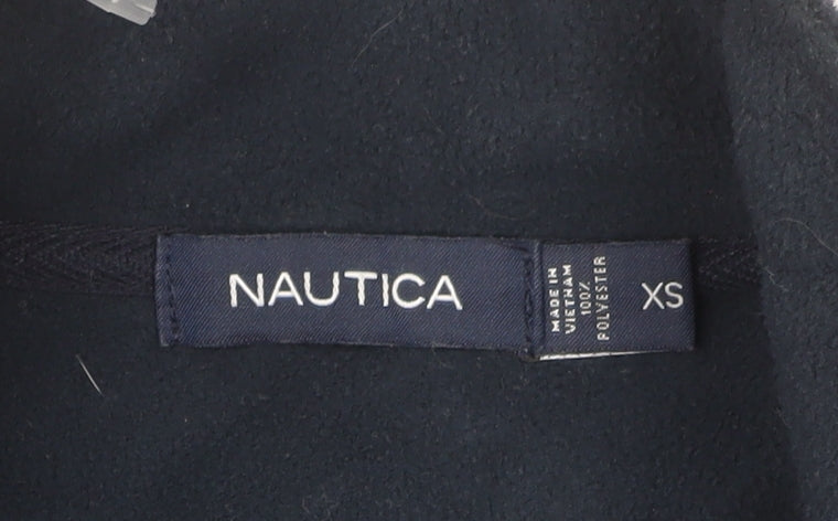 Nautica Men's Blue XS Fleece Full Zip Jacket with Logo