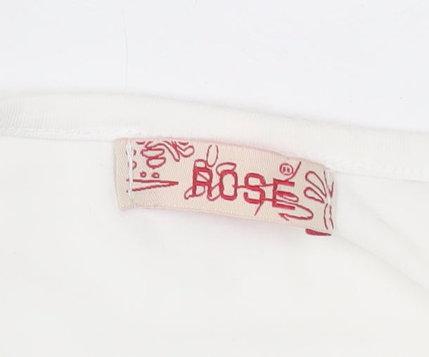 Rose Women's White 2XL Cotton Stretch Madeira Tank Top