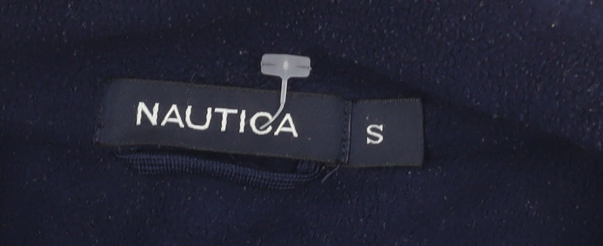 Nautica Men's Blue Fleece Full Zip Jacket Size S Embroidered Nautical Style
