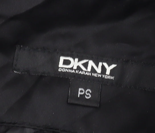 DKNY Womens Black S Hooded Puffer Jacket Winter Coat