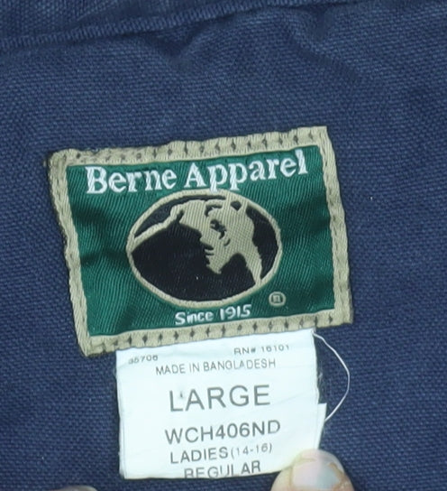 Berne Apparel Women’s Navy Mid-Length Work Jacket Size L (14-16)
