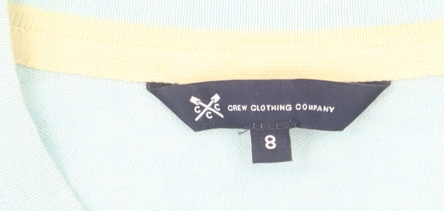 Crew Clothing Women’s Blue Cotton Cashmere Jumper Size 8