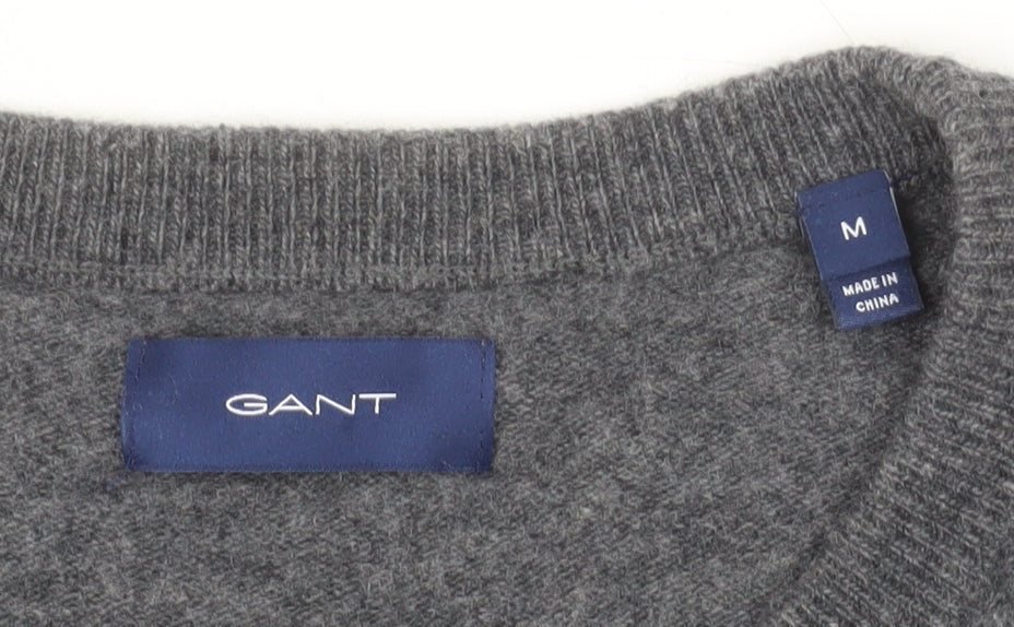 GANT Men’s Grey Wool Blend Crew Neck Pullover Jumper M