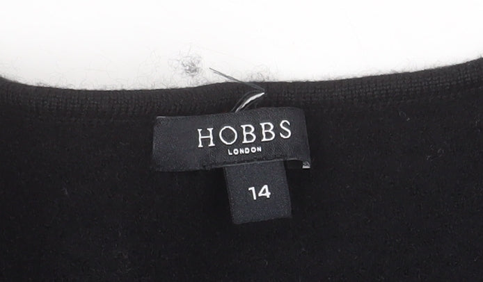 Hobbs Women’s Black Wool A-Line Knee Length Dress Size 14