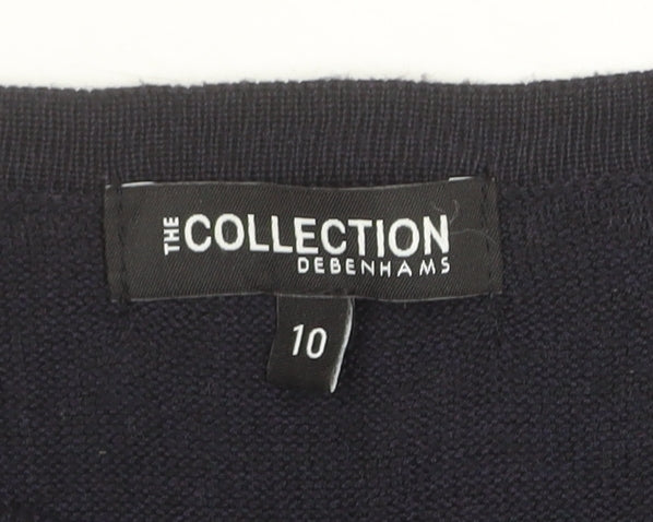 Debenhams Women’s Black Sequin Knit 3/4 Sleeve Cardigan Size 10