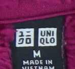 Uniqlo Womens Pink Fleece Full Zip Hoodie M Warm Lined Casual