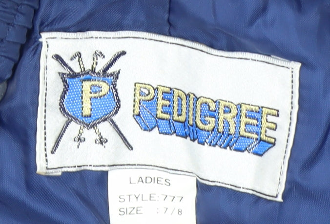 Pedigree Womens Blue 7-8 Insulated Snow Pants Ski Trousers