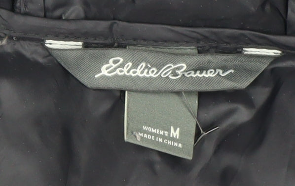 Eddie Bauer Women Black M Hooded Long Puffer Jacket Warm Winter Coat