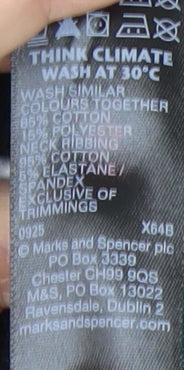 Marks and Spencer Women's Black White Striped Pullover Sweatshirt M