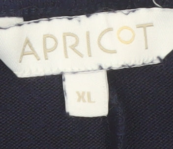 Apricot Women Blue V-Neck Relaxed Knit Pullover Jumper XL