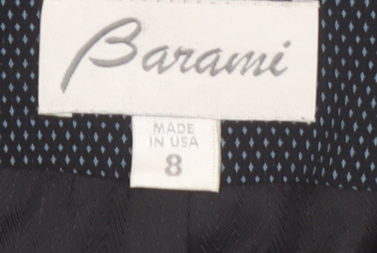 Barami Women's Black Size 10 Notch Lapel Belted Blazer Jacket